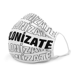 LSC Swag White Decolonize Reusable Adjustable Nose Wire and Elastic Bands Face Mask Left Profile