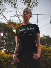Load image into Gallery viewer, LSC&#39;s Trust Poets Not Politicians Eco-Friendly Short-Sleeve Unisex T-Shirt - LSC Swag