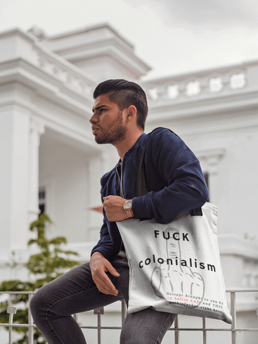 LSC Swag Model Fuck Colonialism Tote bag
