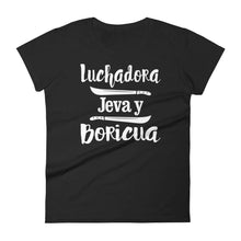 Load image into Gallery viewer, LSC&#39;s Luchadora Jeva y Boricua Women&#39;s short sleeve t-shirt - LSC Swag