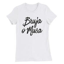 Load image into Gallery viewer, LSC Swag White Bruja o Musa Eco-Friendly Women’s T-Shirt