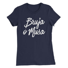 Load image into Gallery viewer, LSC Swag Navy Bruja o Musa Eco-Friendly Women’s T-Shirt