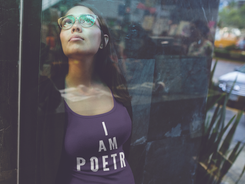 LSC Swag Model I am Poetry - Women's Racerback Tank